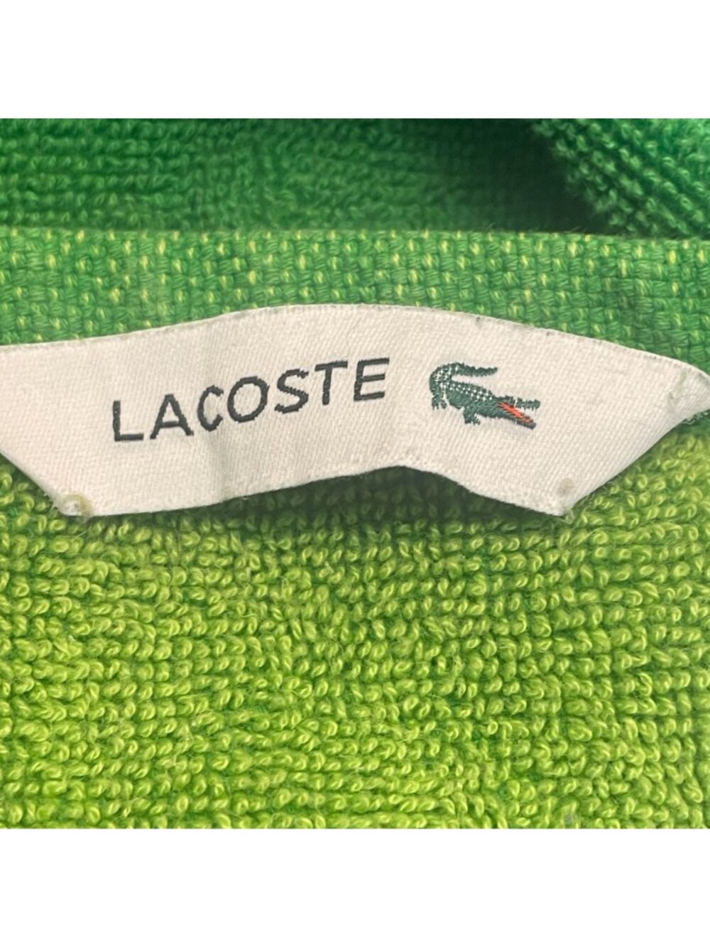 Lacoste Vintage Bath Towel Green Embroidered Gator Izod Preppy Bathroom‎ Decor - Picture 7 of 9